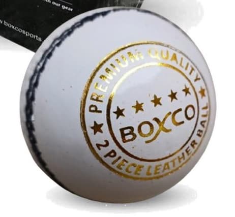BOXCO Premium White Leather Cricket Ball